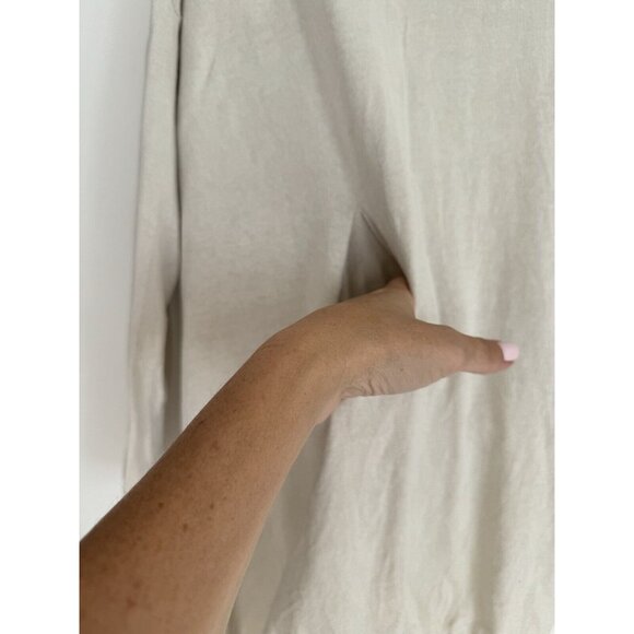 Maje O/S Ecru Kangaroo Pocket Hood Dolman Sleeve Silk Cashmere Tunic top - Picture 9 of 16